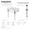 Kingston Brass 37 Console Sink with Brass Legs Single Faucet Hole, WhiteOil Rubbed Bronze KVBH37227ORB - alternate 2
